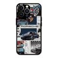 Porsche Group Art Glass Case Cover For iPhone 13 Pro