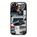 Porsche Group Art Glass Case Cover For iPhone 13