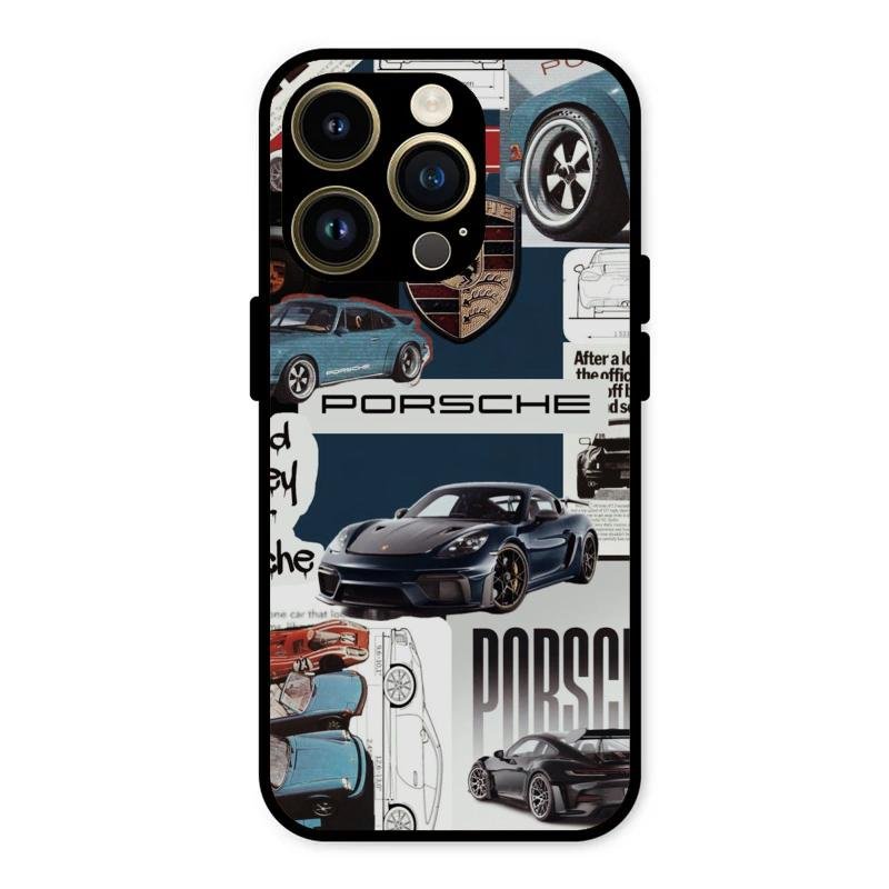 Porsche Group Art Glass Case Cover For iPhone 14 Pro Max