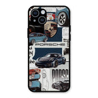 Porsche Group Art Glass Case Cover For iPhone 14