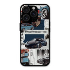 Porsche Group Art Glass Case Cover For iPhone 16 Pro Max