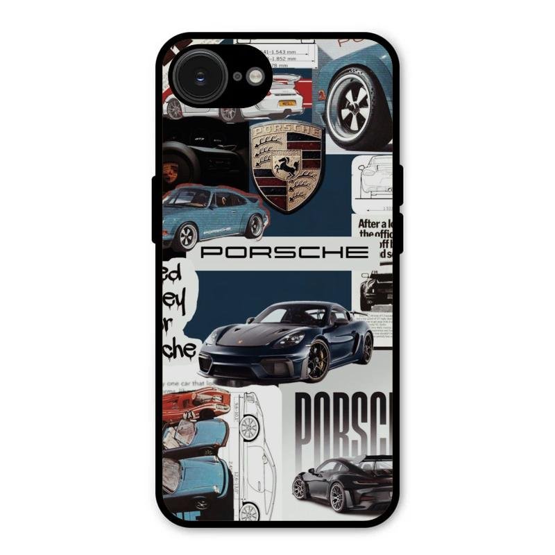 Porsche Group Art Glass Case Cover For iPhone 16e