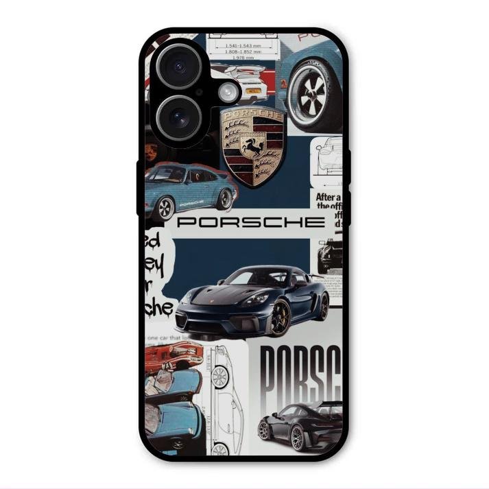 Porsche Group Art Glass Case Cover For iPhone 17