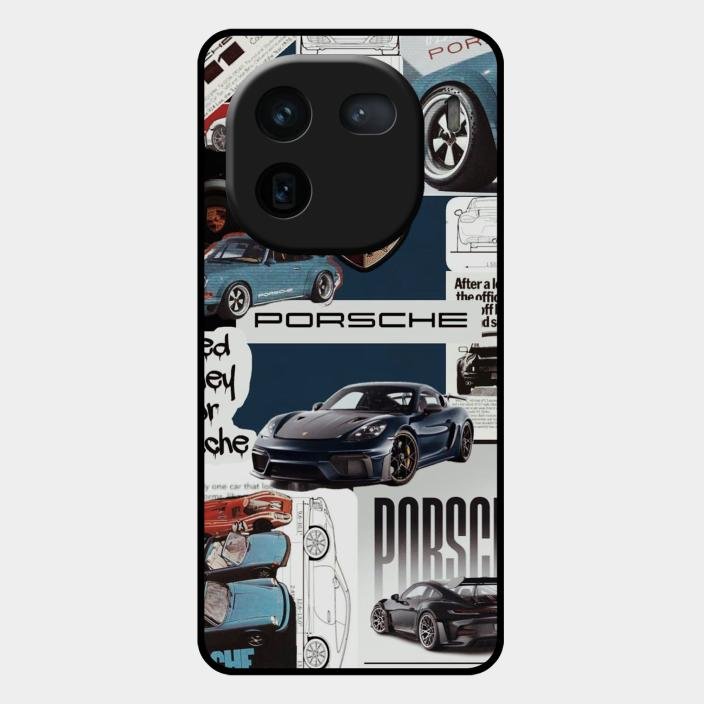 Porsche Group Art Glass Case Cover For Iqoo 12 5G