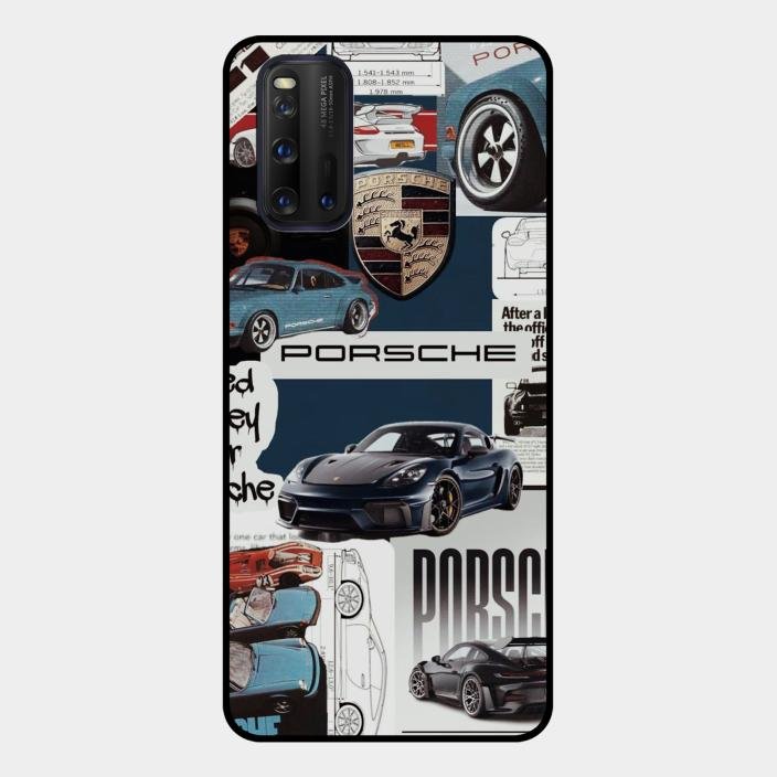 Porsche Group Art Glass Case Cover For Iqoo 3 5G