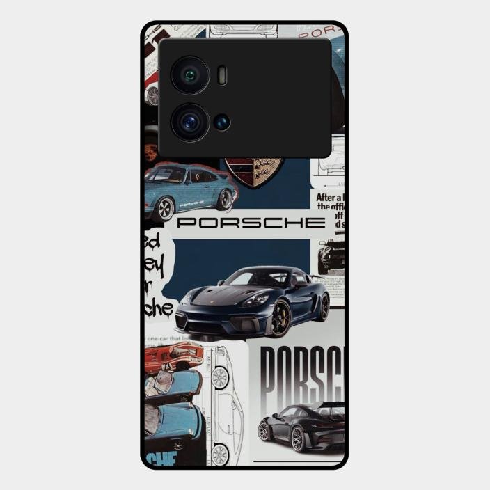 Porsche Group Art Glass Case Cover For Iqoo 9 Pro 5G