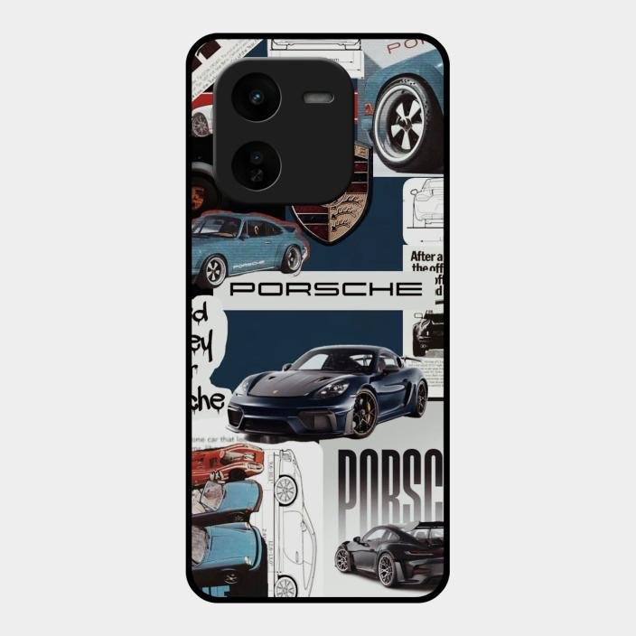 Porsche Group Art Glass Case Cover For Iqoo Z9X 5G