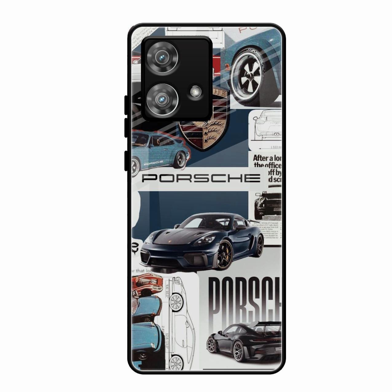 Porsche Group Art Glass Case Cover For Motorola Edge 40 5G