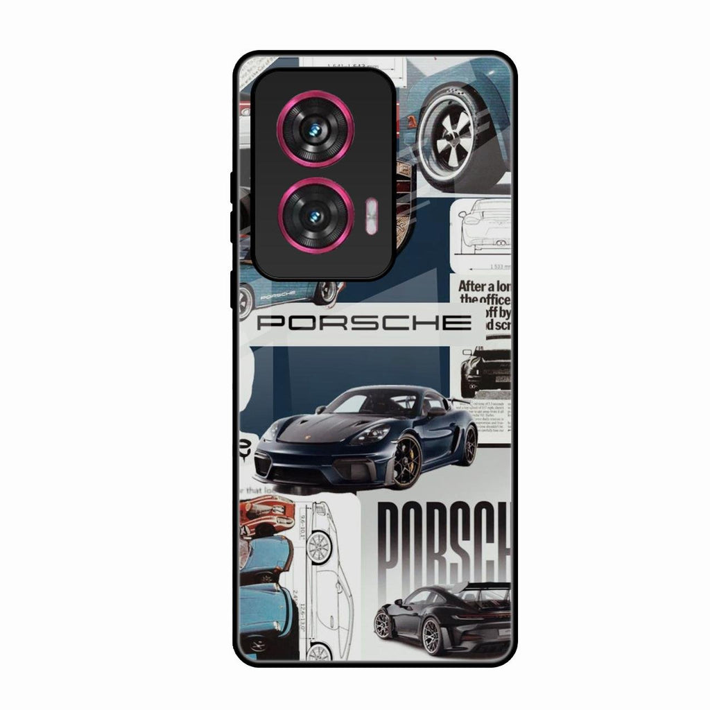 Porsche Group Art Glass Case Cover For Motorola Edge 50 Fusion 5G