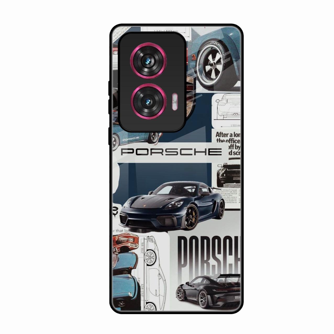 Porsche Group Art Glass Case Cover For Motorola Edge 50 Fusion 5G