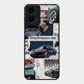 Porsche Group Art Glass Case Cover For Motorola G45 5G