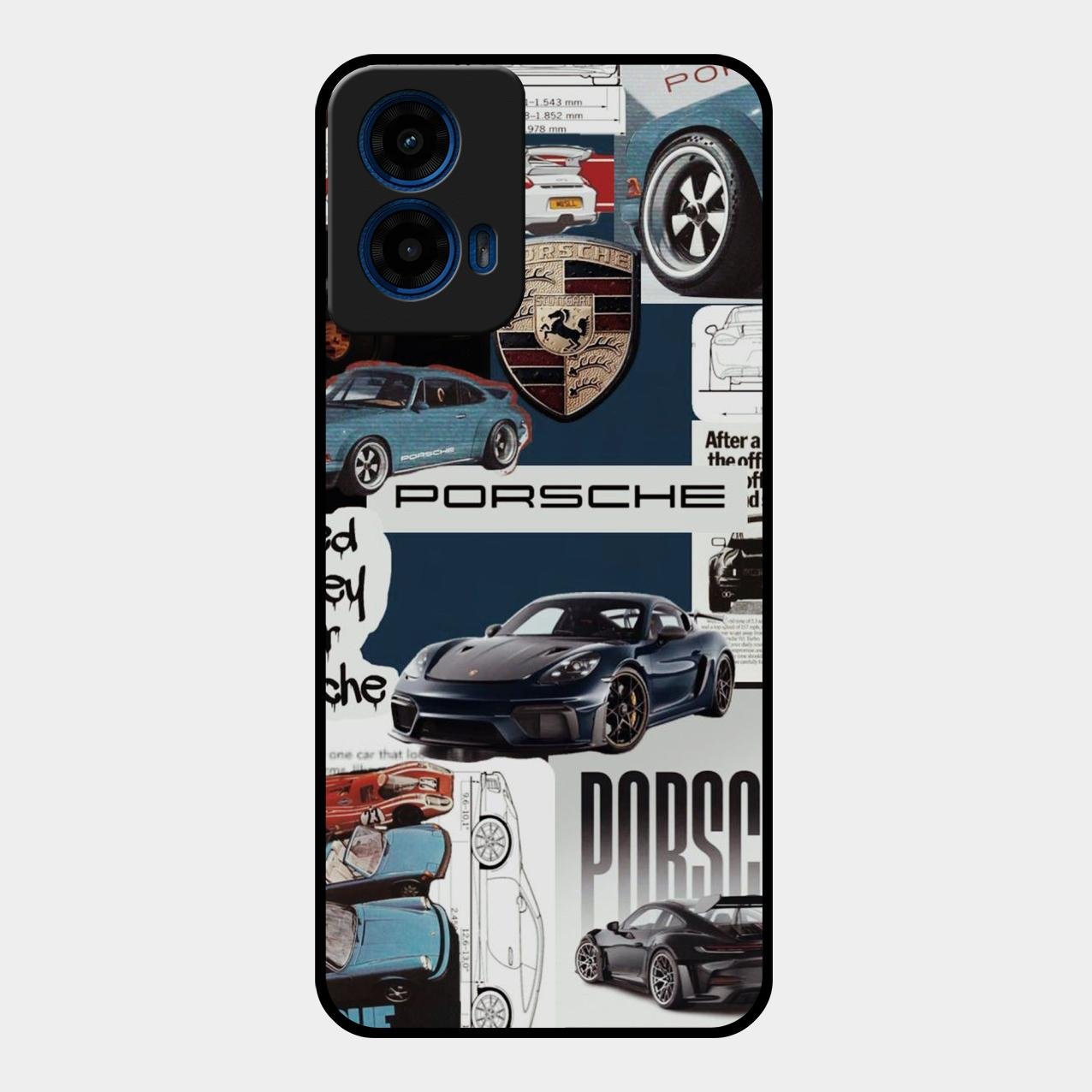 Porsche Group Art Glass Case Cover For Motorola G45 5G
