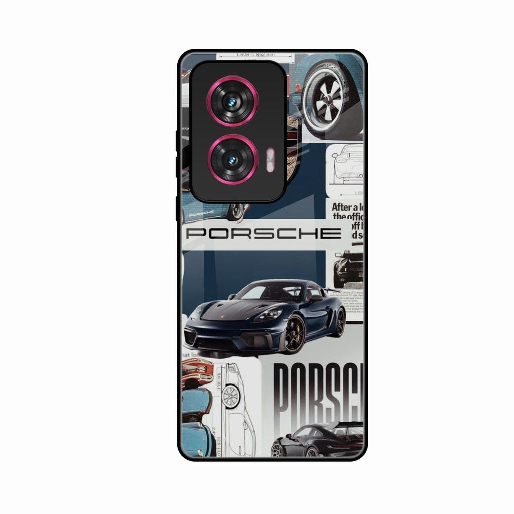 Porsche Group Art Glass Case Cover For Motorola G96 5G