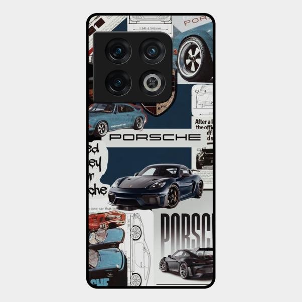 Porsche Group Art Glass Case Cover For Oneplus 10 Pro 5G