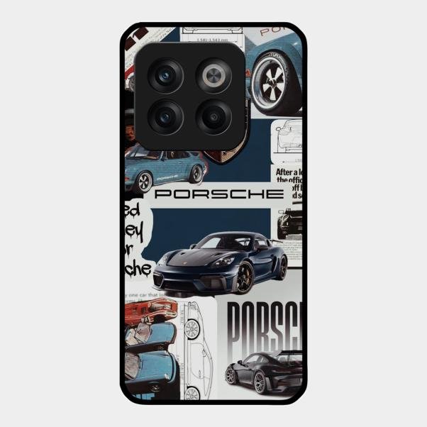 Porsche Group Art Glass Case Cover For Oneplus 10T 5G