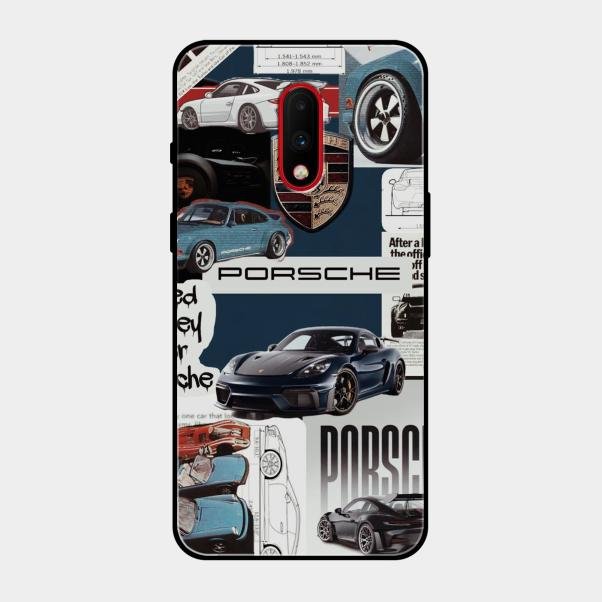 Porsche Group Art Glass Case Cover For Oneplus 7