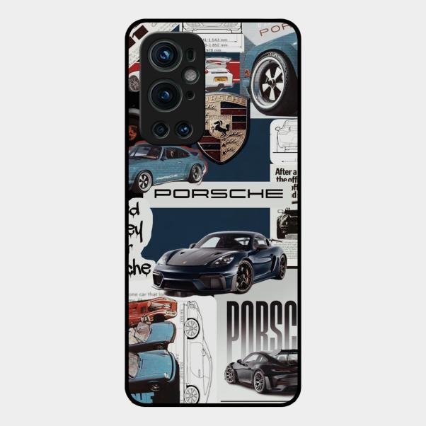 Porsche Group Art Glass Case Cover For Oneplus 9 Pro 5G