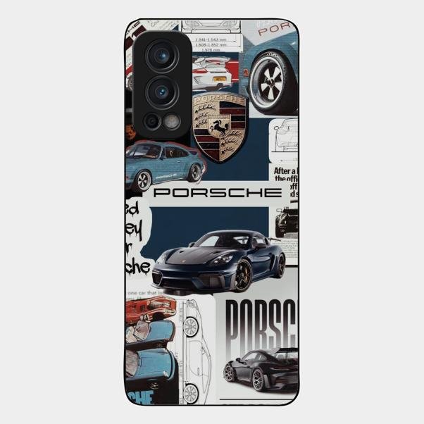 Porsche Group Art Glass Case Cover For Oneplus Nord 2 5G