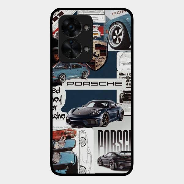 Porsche Group Art Glass Case Cover For Oneplus Nord 2T 5G