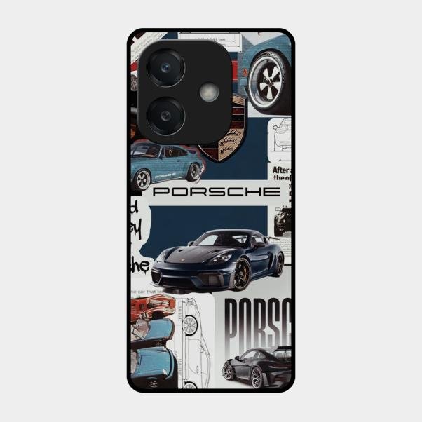 Porsche Group Art Glass Case Cover For Oppo A3X 5G