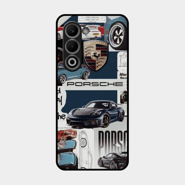 Porsche Group Art Glass Case Cover For Oppo A5 5G