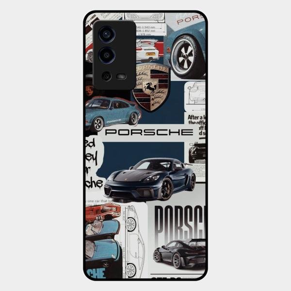 Porsche Group Art Glass Case Cover For Oppo A55