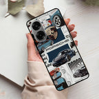 Porsche Group Art Glass Case Cover For Oppo