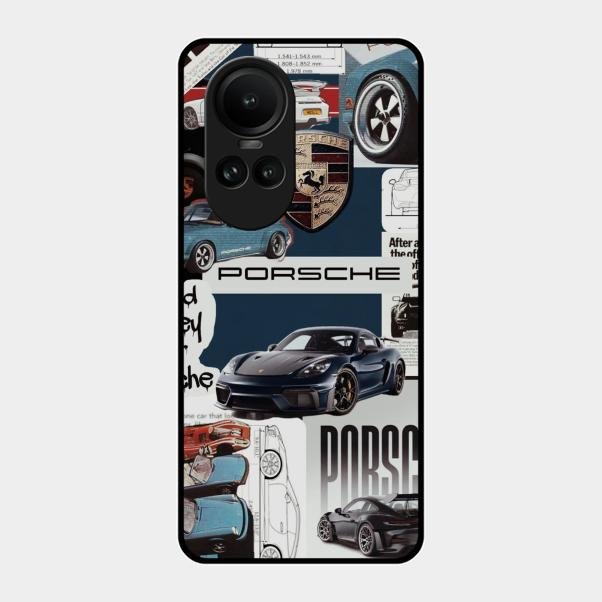 Porsche Group Art Glass Case Cover For Oppo Reno 10 5G