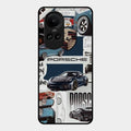 Porsche Group Art Glass Case Cover For Oppo Reno 10 Pro 5G
