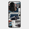 Porsche Group Art Glass Case Cover For Oppo Reno 10 Pro Plus 5G