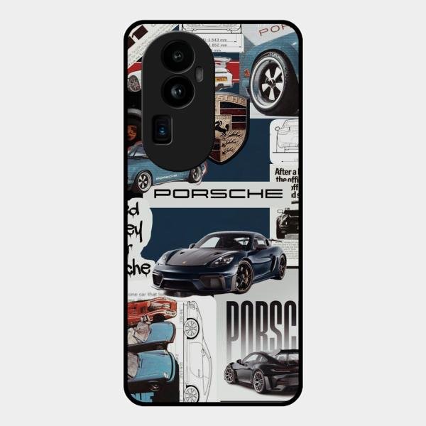 Porsche Group Art Glass Case Cover For Oppo Reno 10 Pro Plus 5G