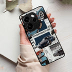 Porsche Group Art Glass Case Cover For Oppo
