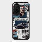 Porsche Group Art Glass Case Cover For Poco C71