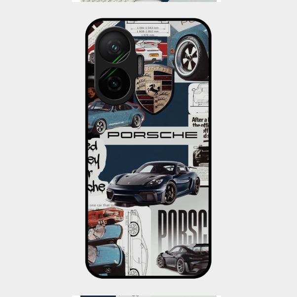 Porsche Group Art Glass Case Cover For Poco F7 5G