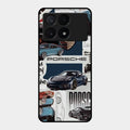 Porsche Group Art Glass Case Cover For Poco X6 Pro 5G