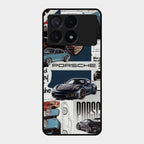 Porsche Group Art Glass Case Cover For Poco X6 Pro 5G