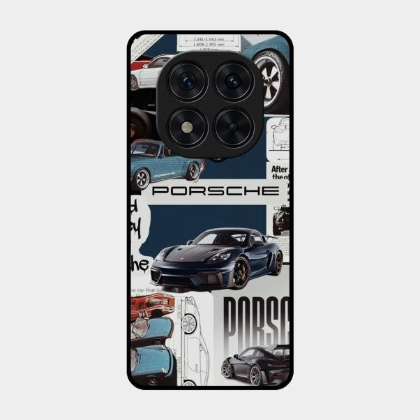 Porsche Group Art Glass Case Cover For Poco X7 5G