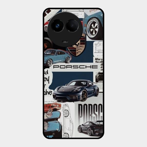 Porsche Group Art Glass Case Cover For Realme 11 5G