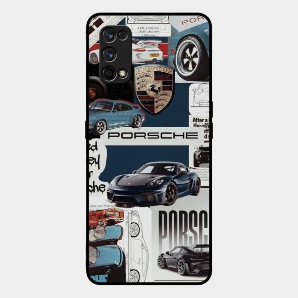Porsche Group Art Glass Case Cover For Realme 7 Pro