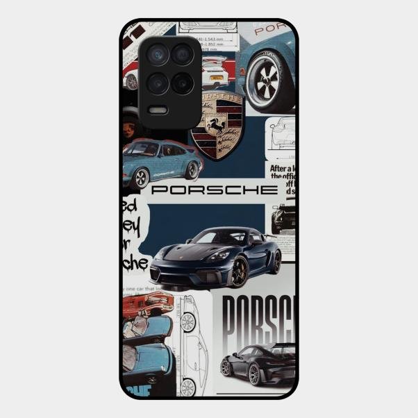 Porsche Group Art Glass Case Cover For Realme 8 5G