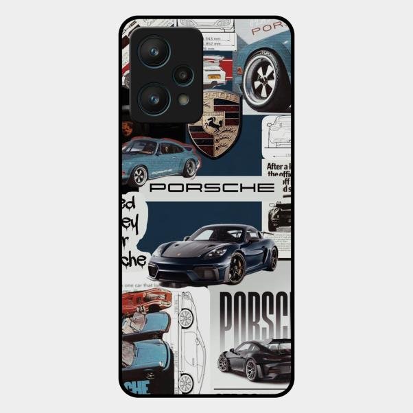 Porsche Group Art Glass Case Cover For Realme 9 Pro 5G