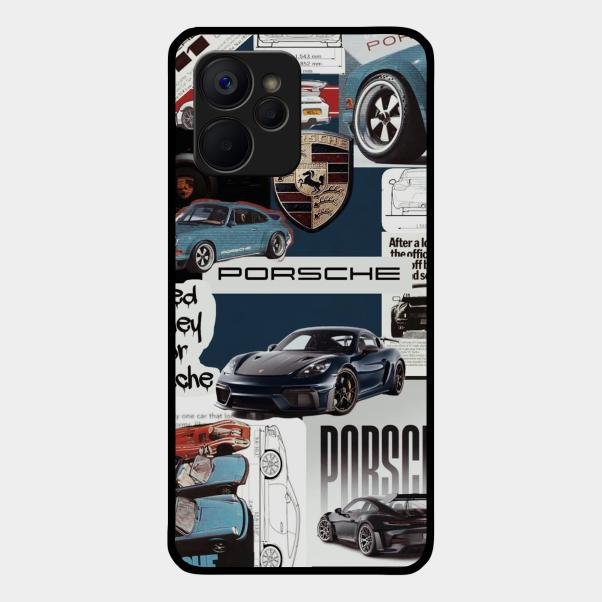 Porsche Group Art Glass Case Cover For Realme 9I 5G