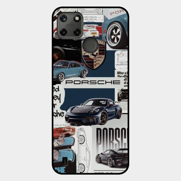 Porsche Group Art Glass Case Cover For Realme C21Y