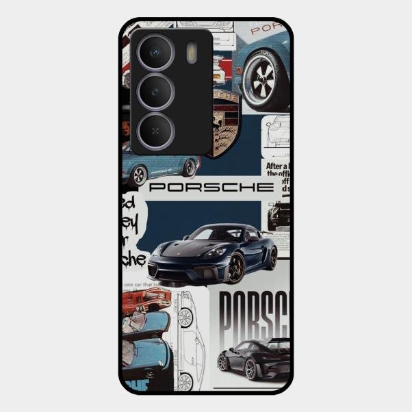Porsche Group Art Glass Case Cover For Realme P3 Lite 5G