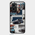 Porsche Group Art Glass Case Cover For Redmi 11 Prime 5G