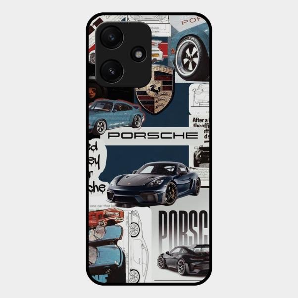 Porsche Group Art Glass Case Cover For Redmi 12 5G