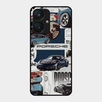 Porsche Group Art Glass Case Cover For Redmi 13C 5G