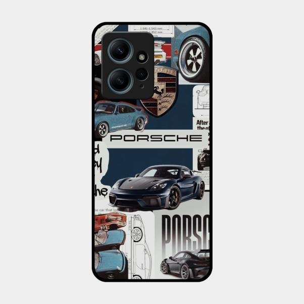 Porsche Group Art Glass Case Cover For Redmi Note 12 4G