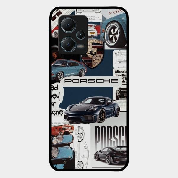 Porsche Group Art Glass Case Cover For Redmi Note 12 5G