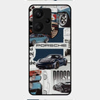 Porsche Group Art Glass Case Cover For Redmi Note 13 Pro Plus 5G